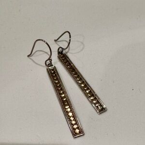 Anna Beck Elegant Gold and Silver Dangle Earrings